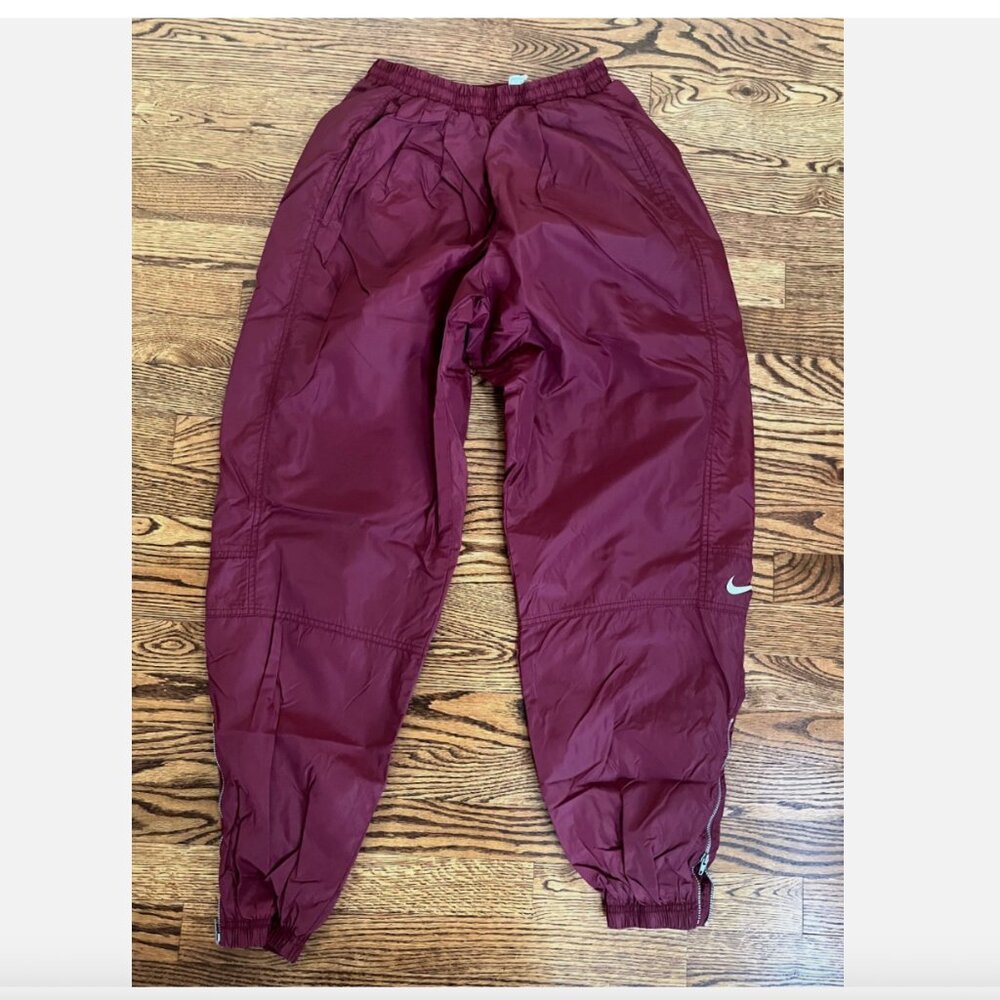 Vintage Nike Team Windbreaker Track Pants Joggers Men’s Size Small Burgundy